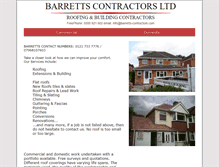 Tablet Screenshot of barretts-contractors.com